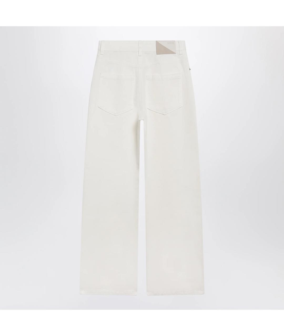LOEWE Белые хлопковые прямые джинсы, фото 2