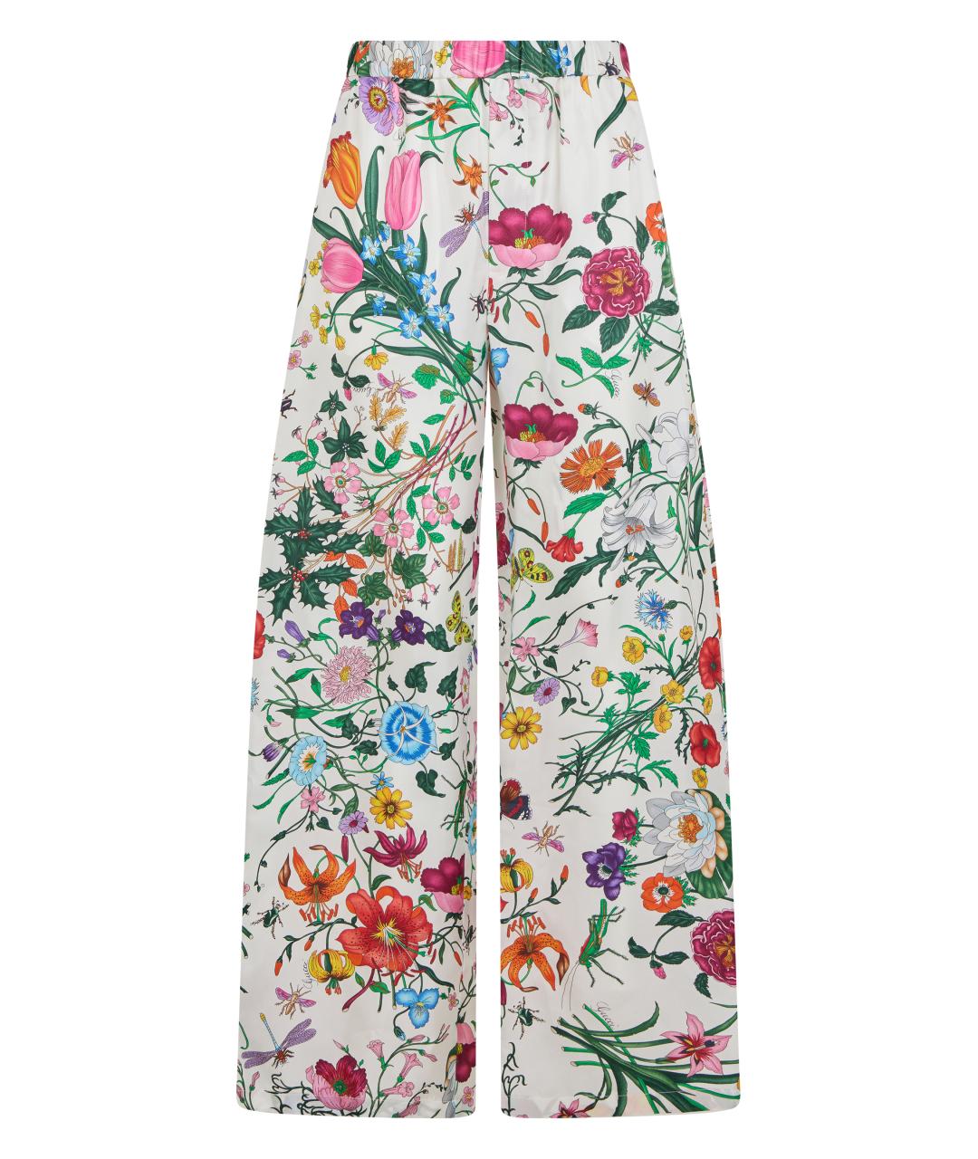 GUCCI Мульти шелковые брюки широкие, фото 1