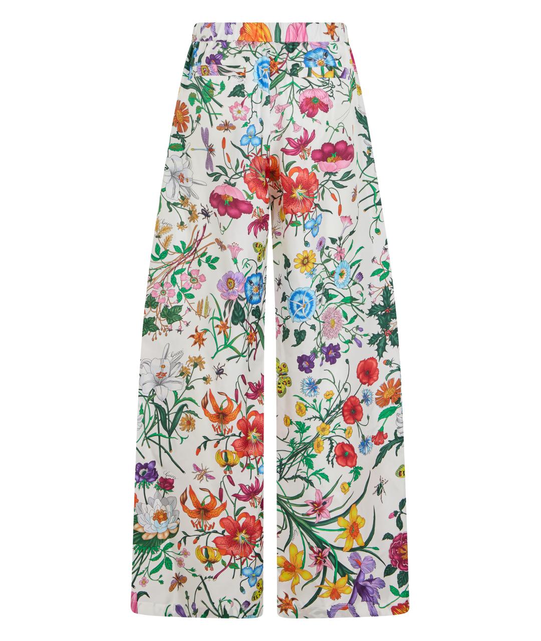GUCCI Мульти шелковые брюки широкие, фото 2