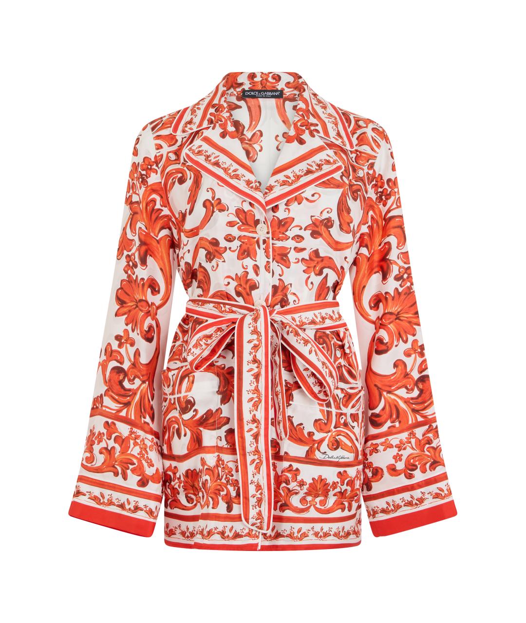 DOLCE&GABBANA Красная шелковая рубашка, фото 1
