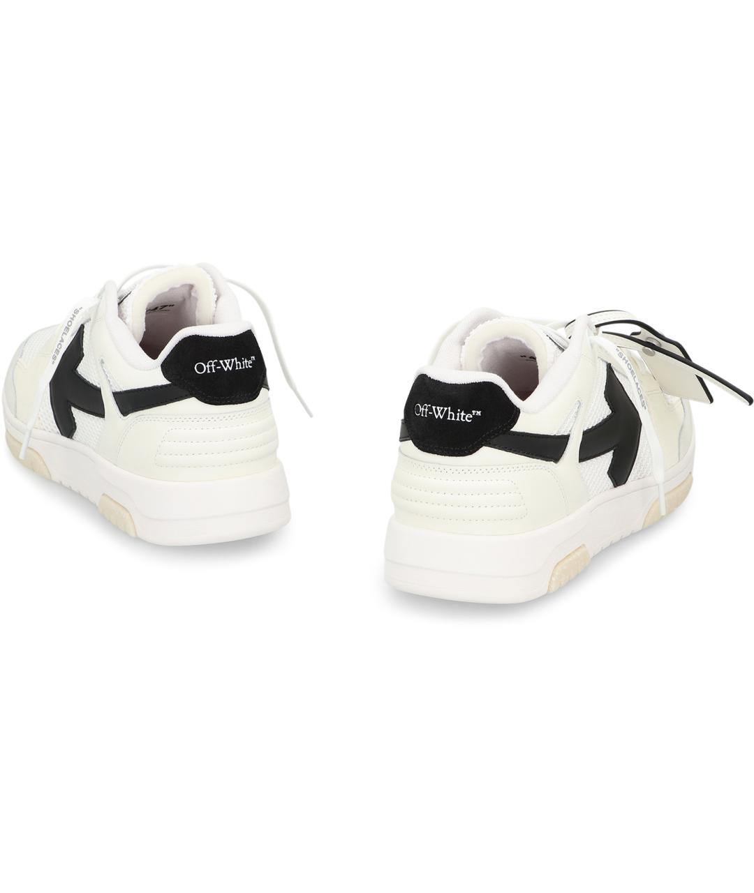 OFF-WHITE Белые кожаные низкие кроссовки / кеды, фото 3