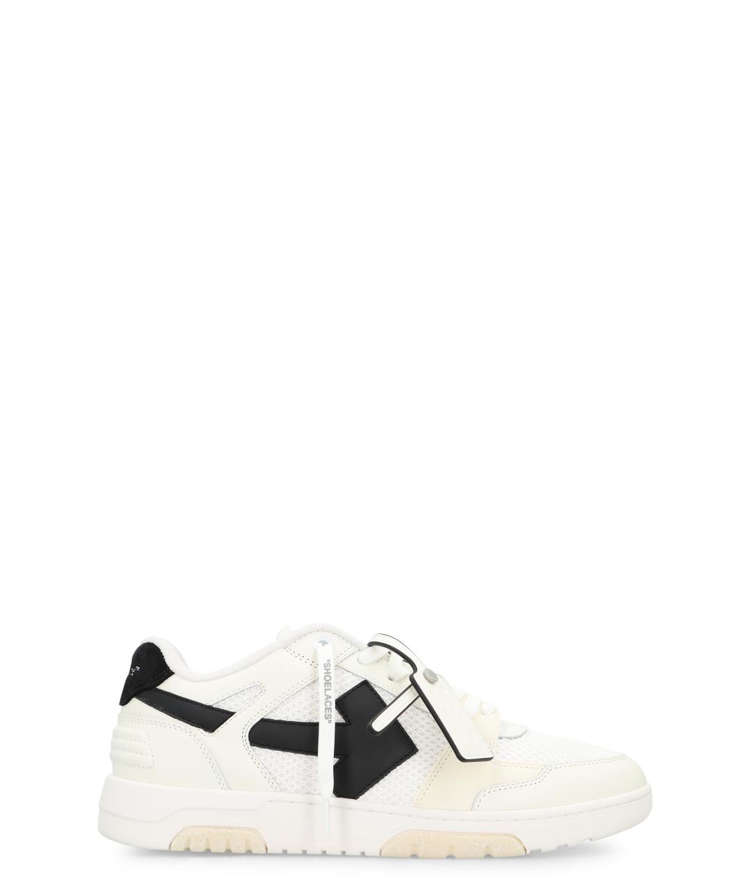 OFF-WHITE Белые кожаные низкие кроссовки / кеды, фото 1