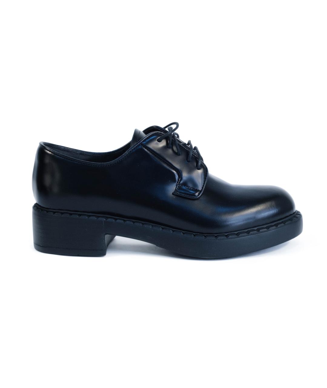 PRADA Черные кожаные ботинки, фото 8