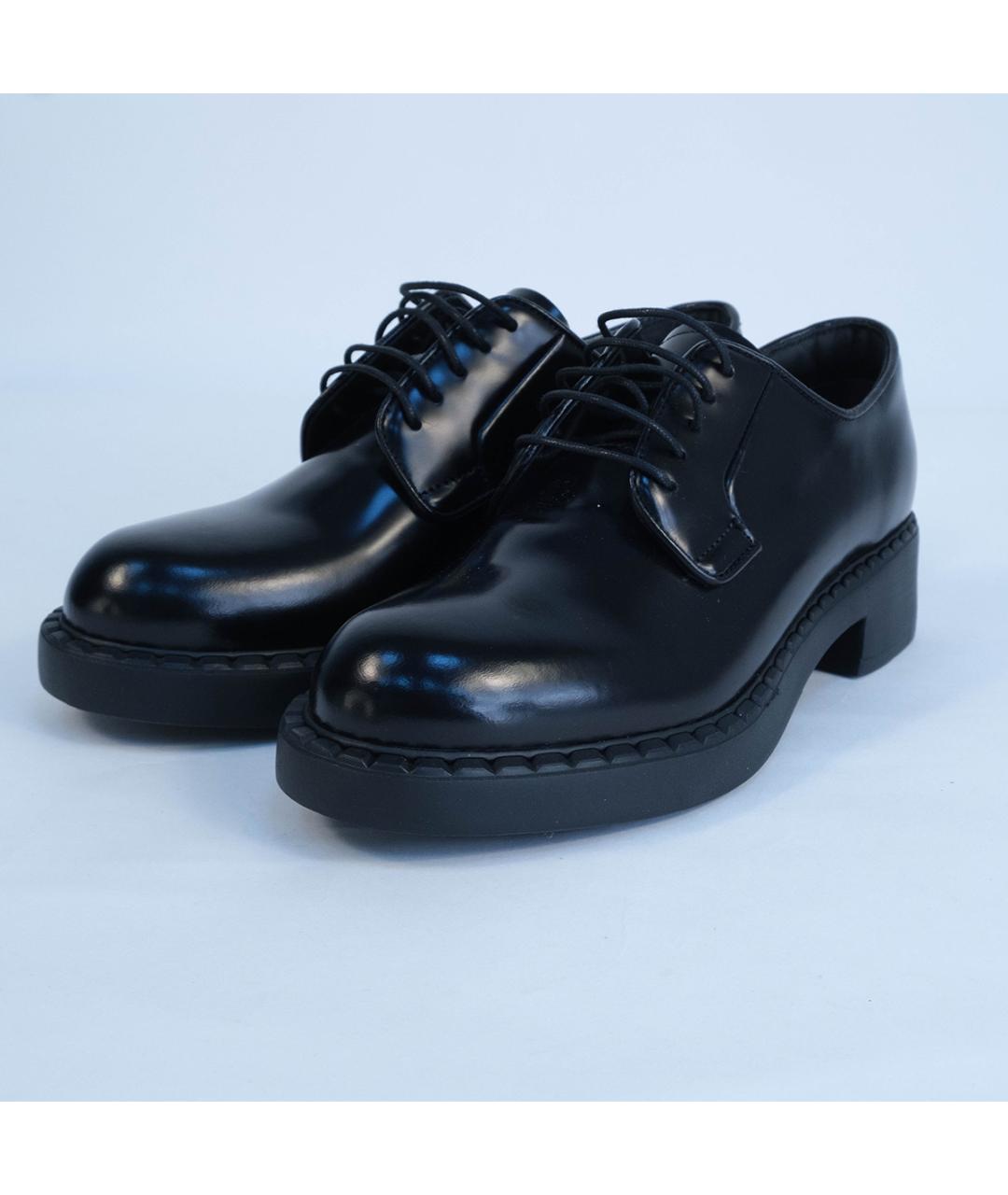 PRADA Черные кожаные ботинки, фото 3