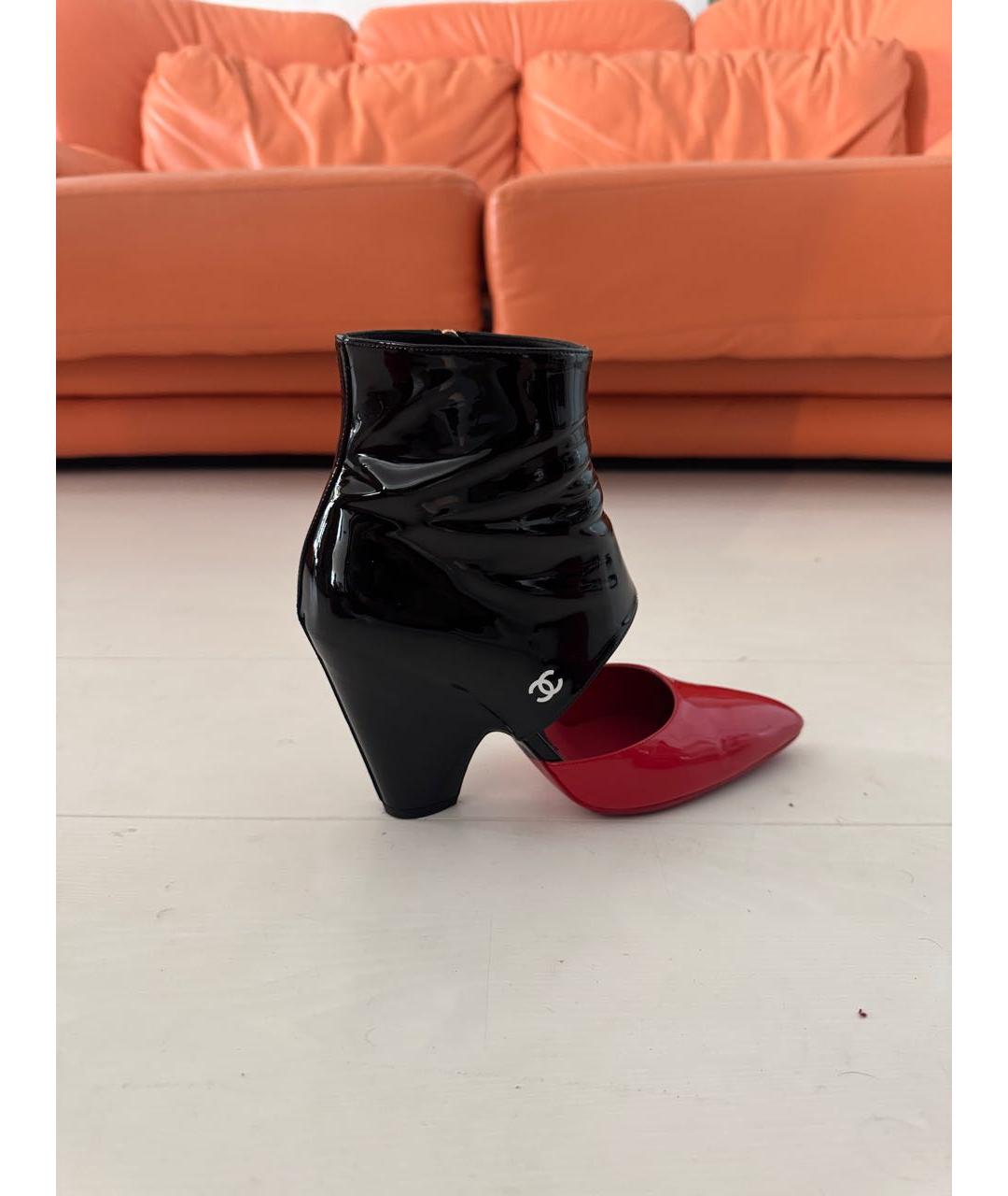 CHANEL Мульти ботильоны из лакированной кожи, фото 9