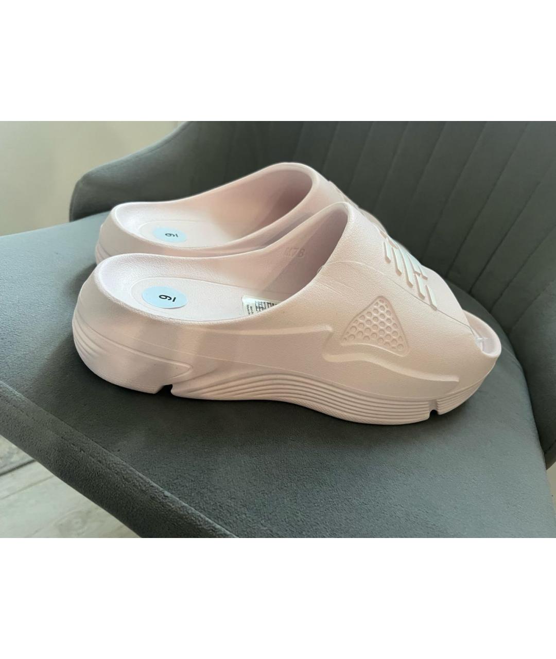 NEW BALANCE Розовые резиновые шлепанцы, фото 4