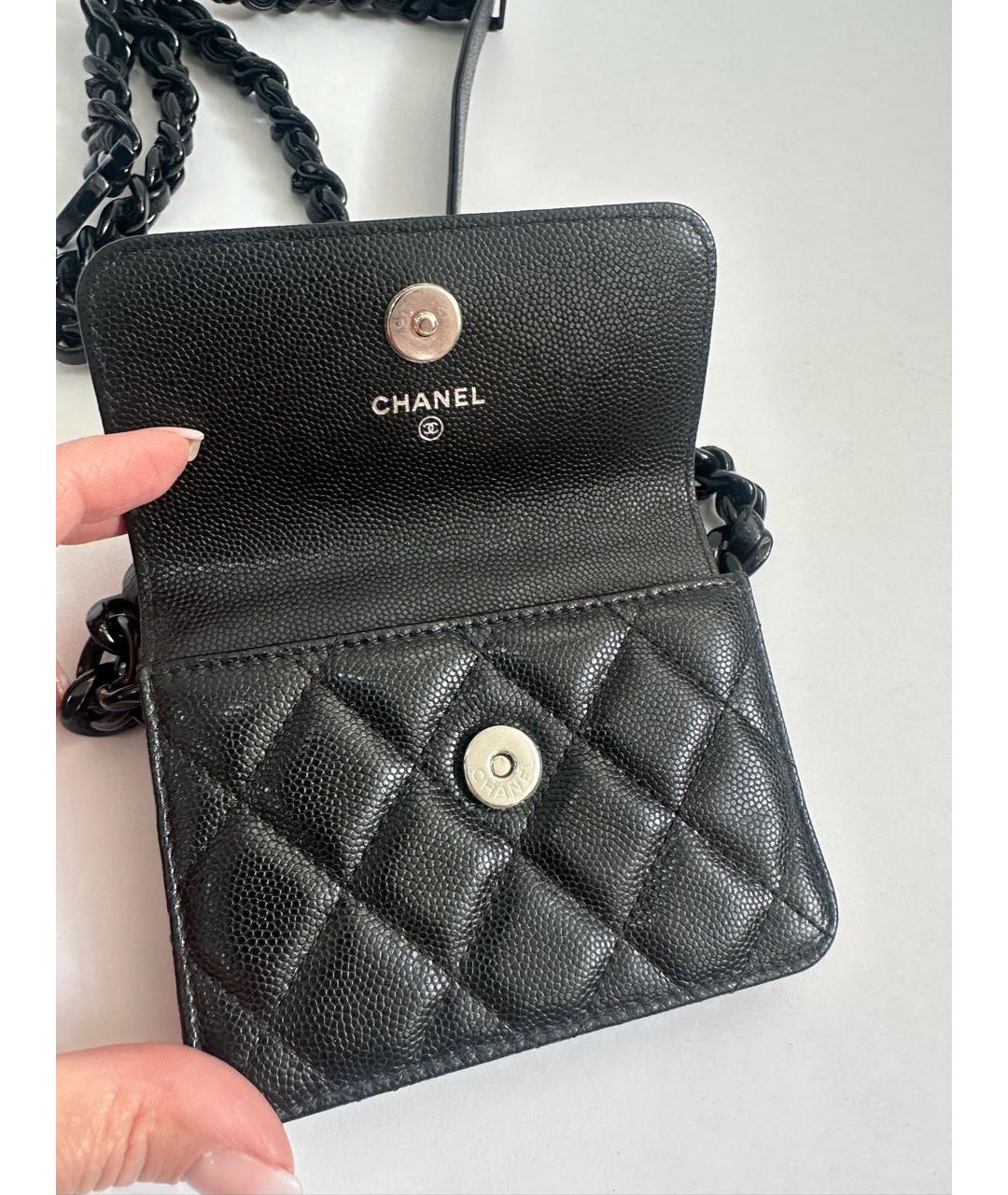 CHANEL Черная кожаная поясная сумка, фото 4