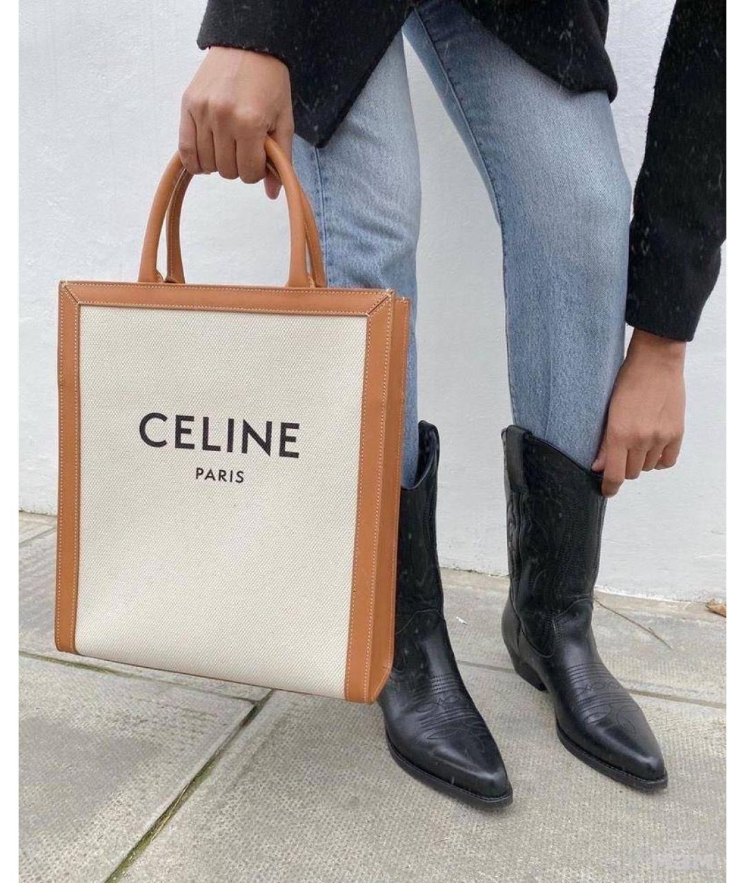 CELINE Мульти льняная сумка через плечо, фото 5
