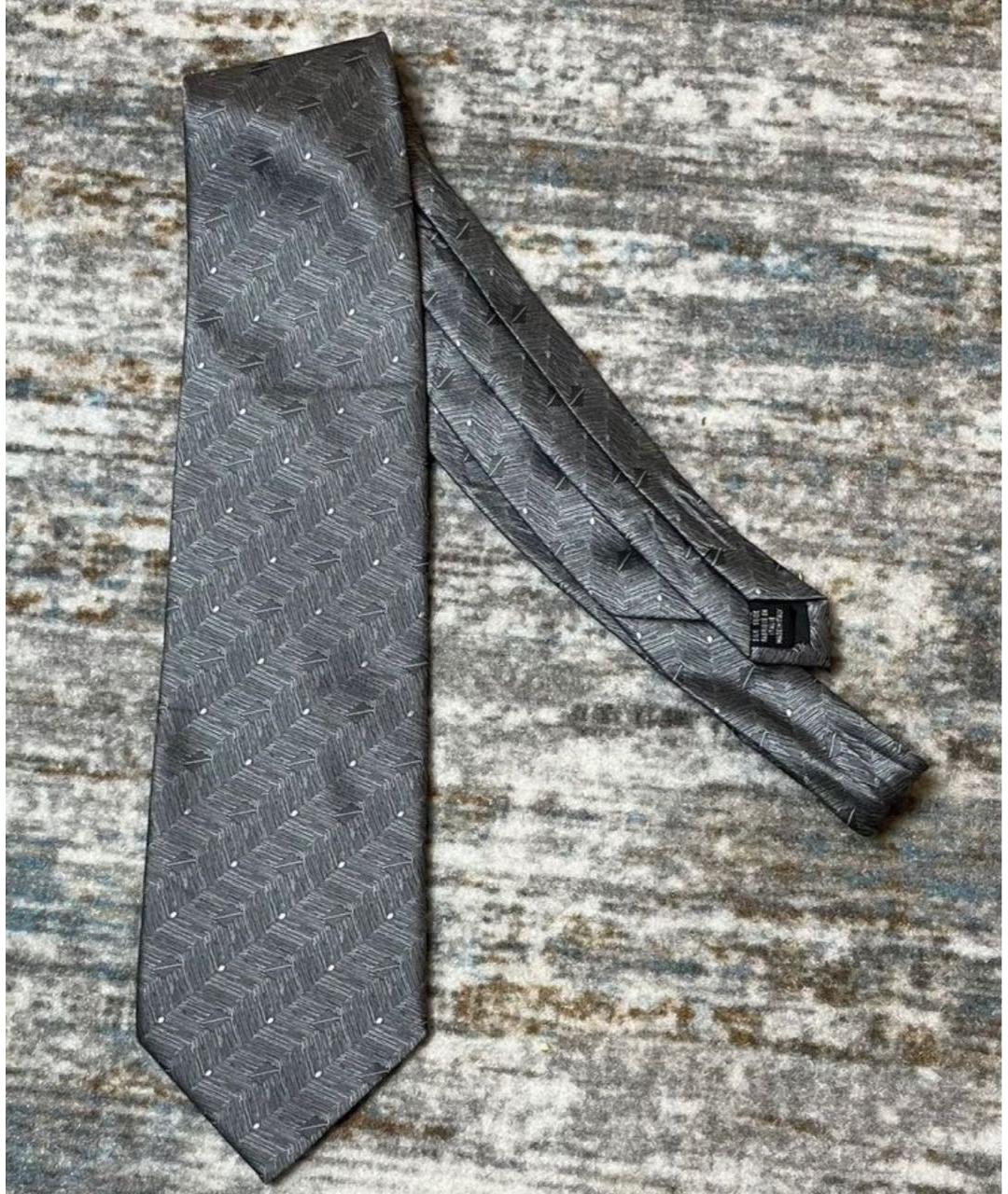 HUGO BOSS Серый шелковый галстук, фото 5