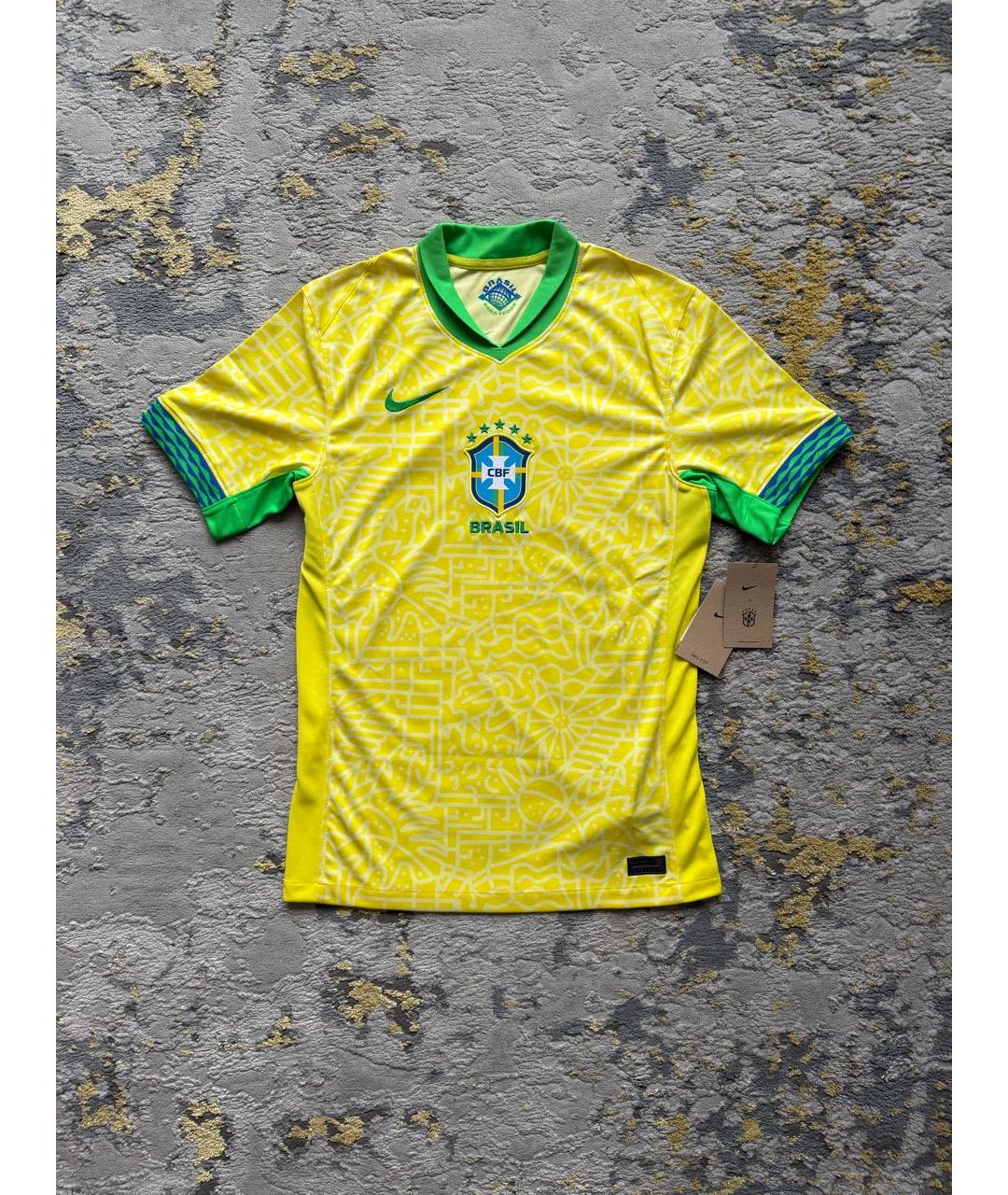 NIKE Желтая синтетическая футболка, фото 2
