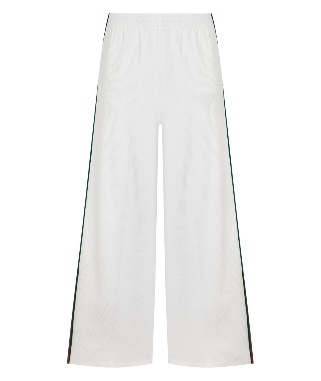 GUCCI Белые хлопковые брюки широкие, фото 1