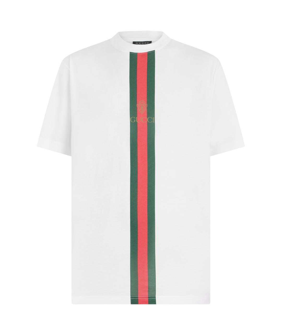 GUCCI Белая хлопковая футболка, фото 1
