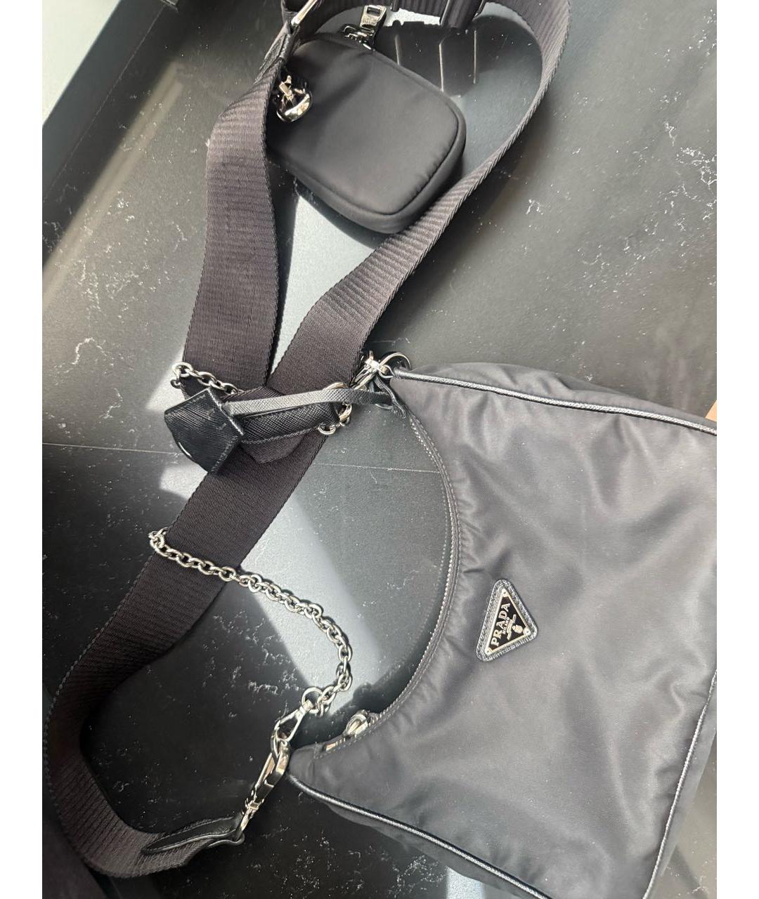 PRADA Черная нейлоновая сумка через плечо, фото 2
