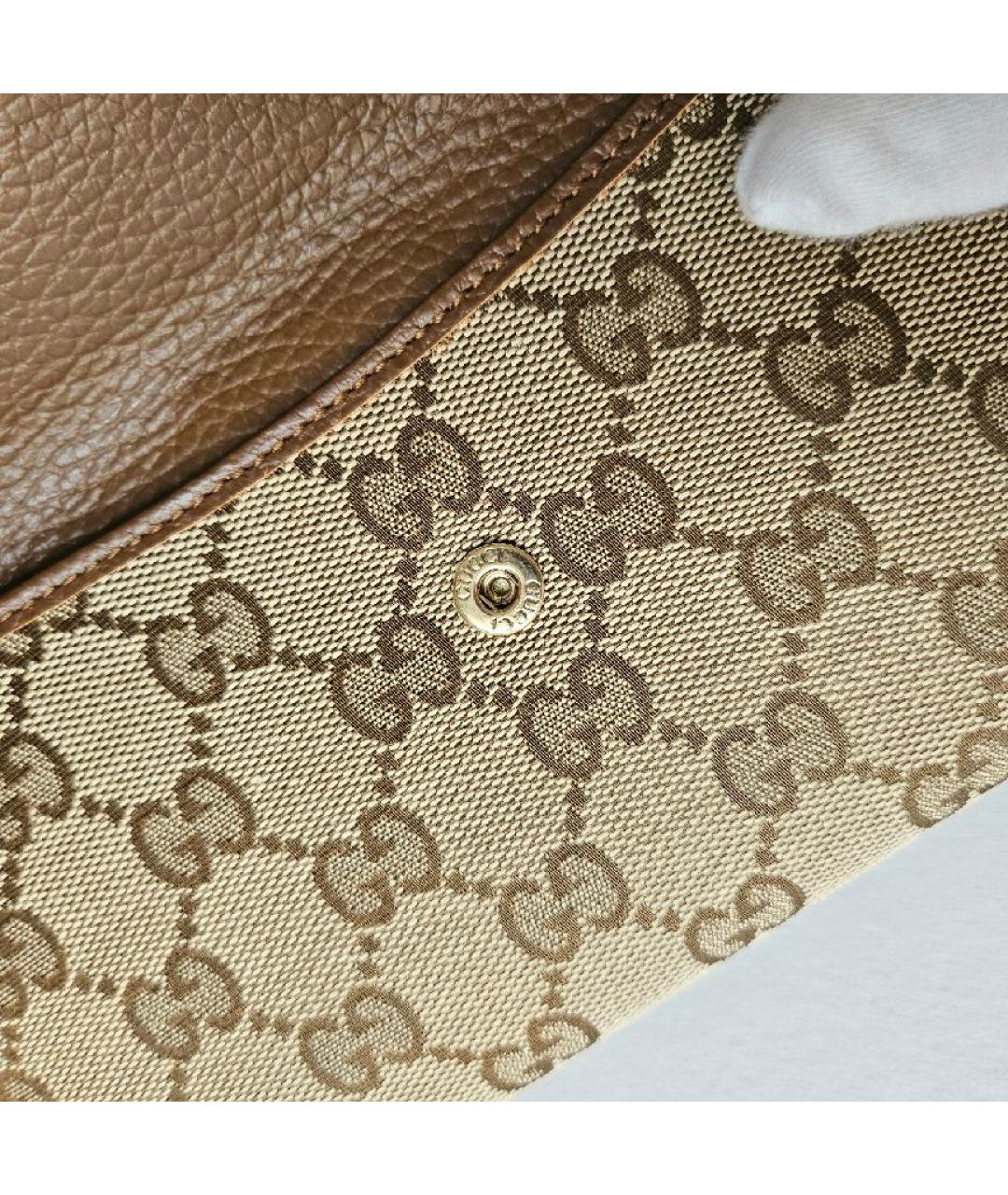 GUCCI Коричневый кожаный кошелек, фото 7