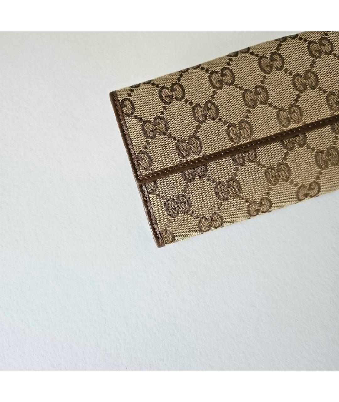 GUCCI Коричневый кожаный кошелек, фото 6
