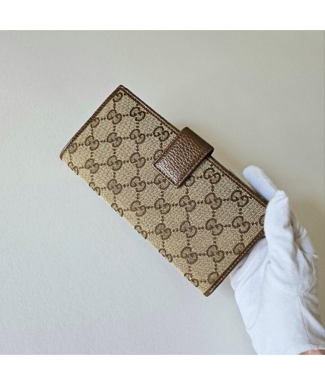 GUCCI Коричневый кожаный кошелек, фото 4