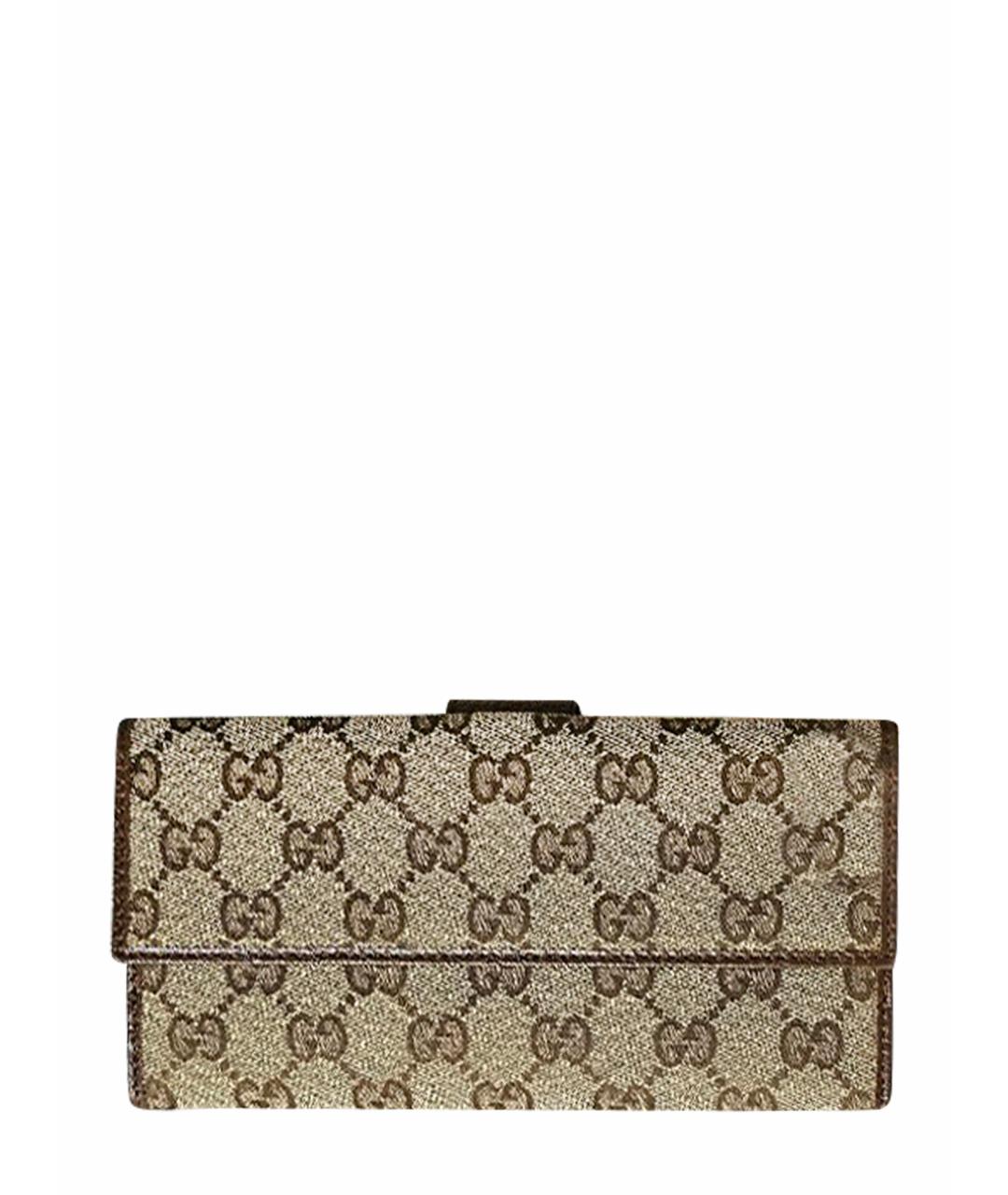 GUCCI Коричневый кожаный кошелек, фото 1