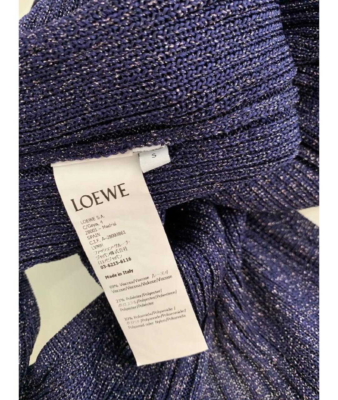 LOEWE Синее вискозное повседневное платье, фото 4