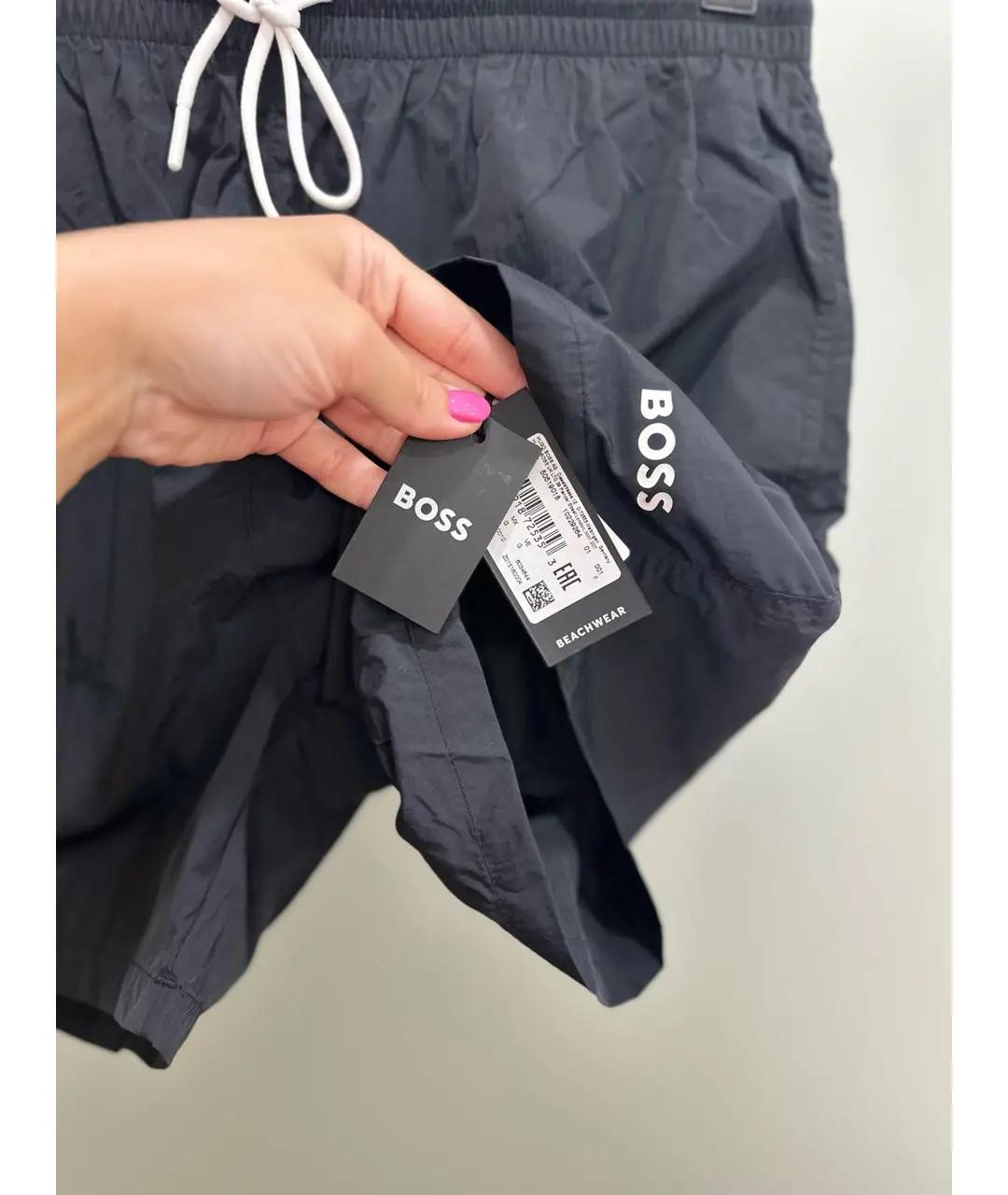 HUGO BOSS Черные полиэстеровые шорты, фото 6
