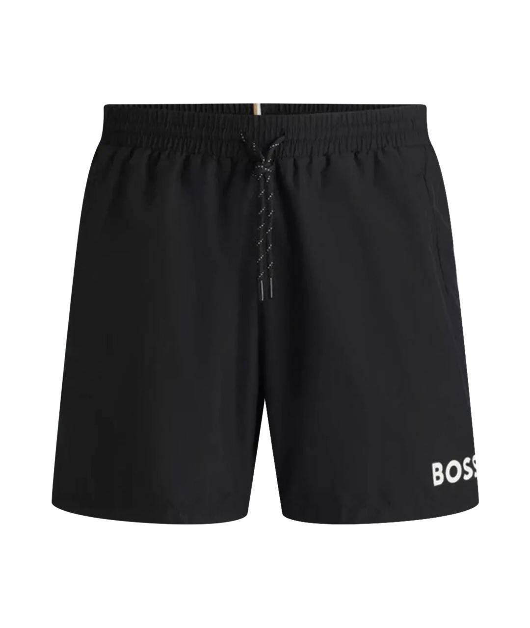 HUGO BOSS Черные полиэстеровые шорты, фото 1