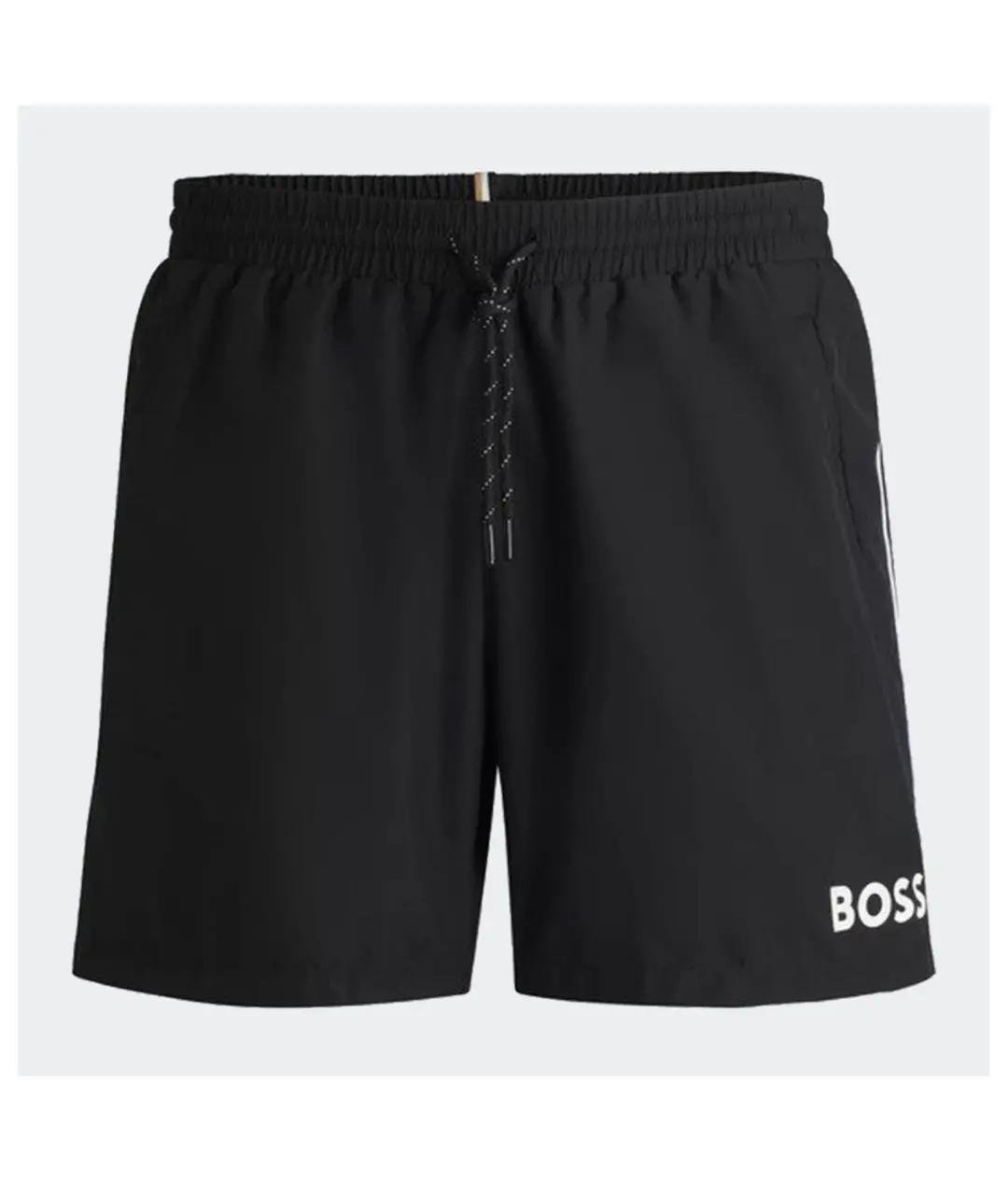 HUGO BOSS Черные полиэстеровые шорты, фото 8