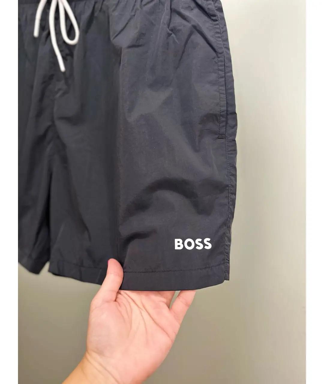 HUGO BOSS Черные полиэстеровые шорты, фото 5