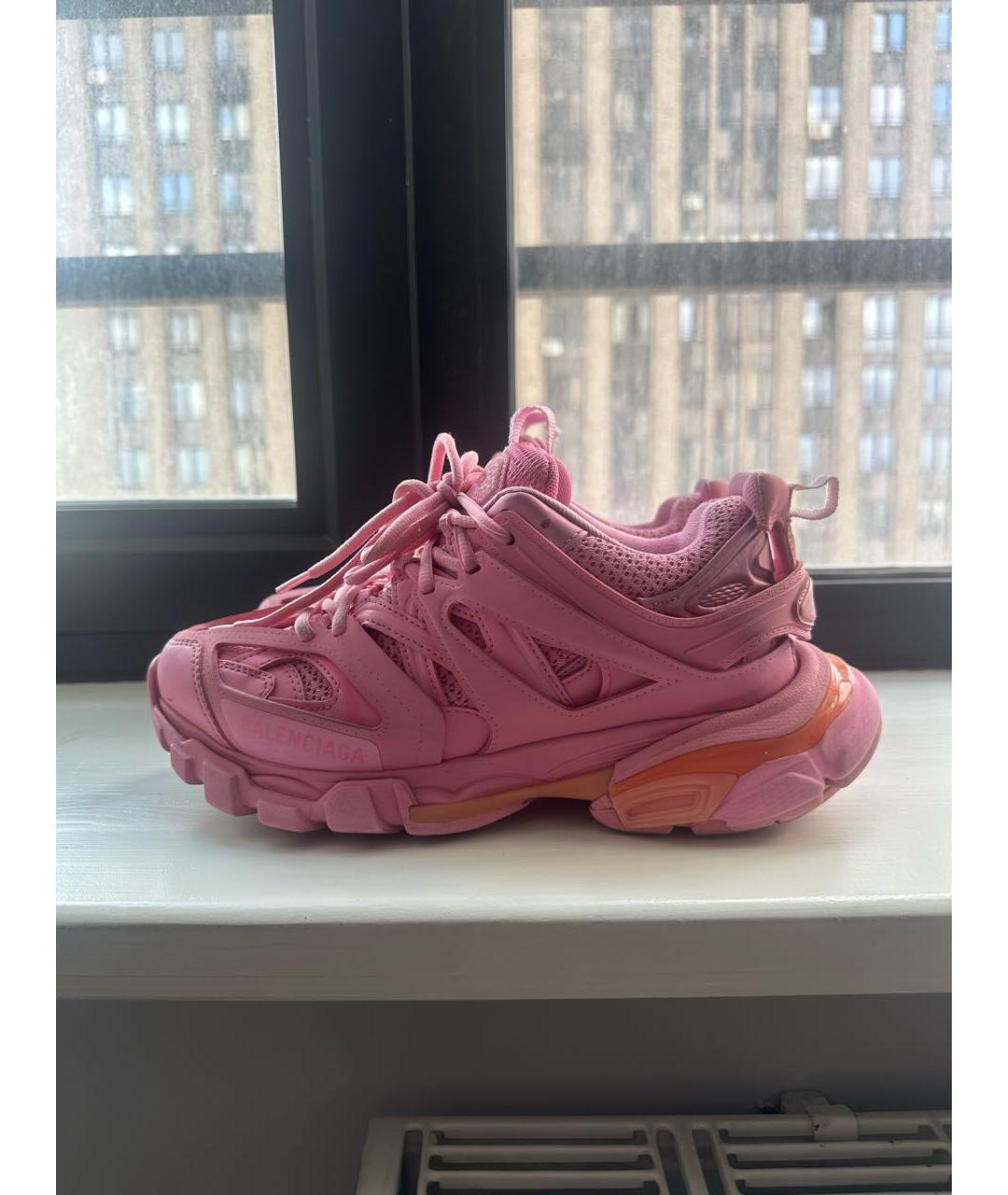 BALENCIAGA Розовые текстильные кроссовки, фото 4