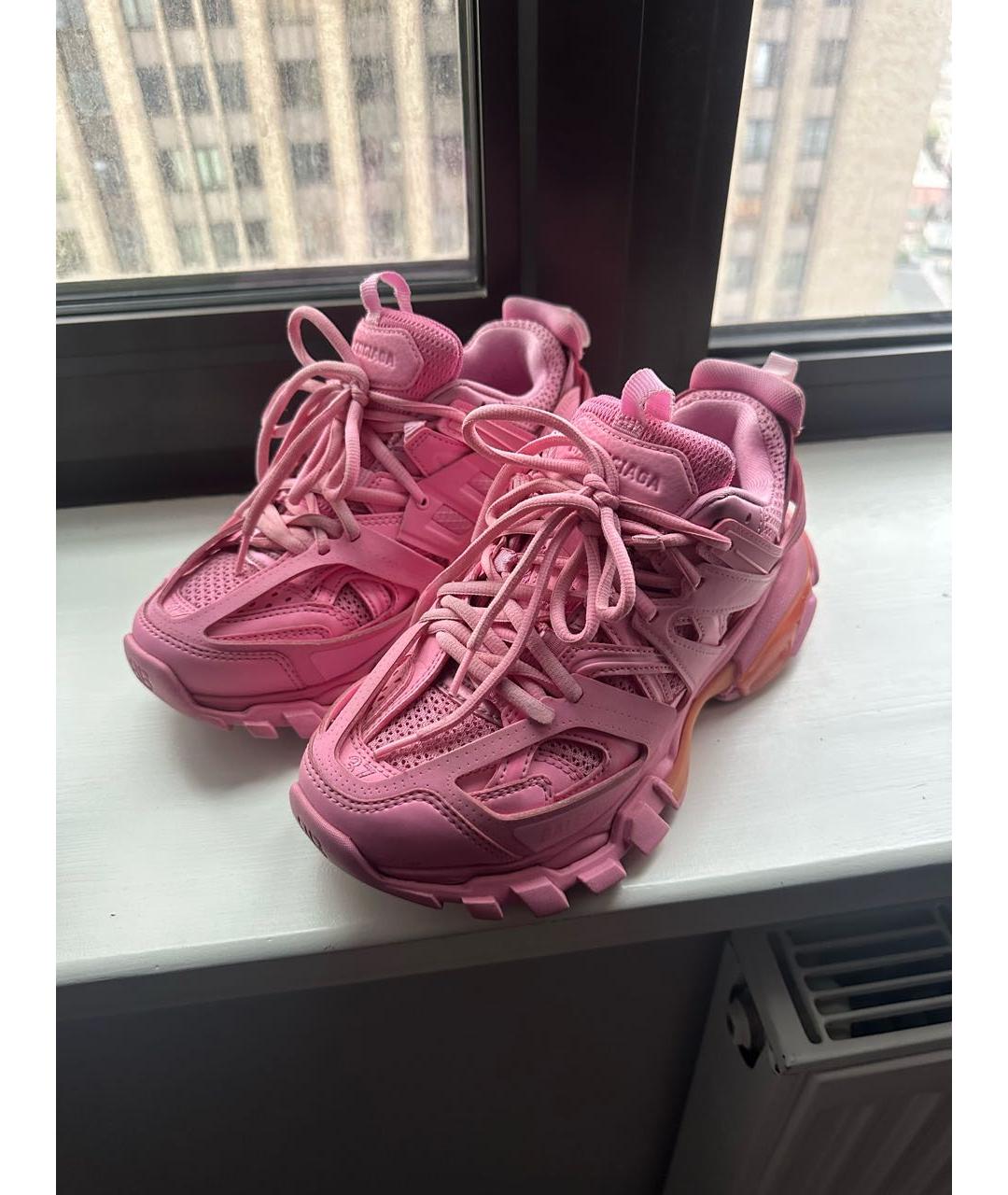 BALENCIAGA Розовые текстильные кроссовки, фото 2