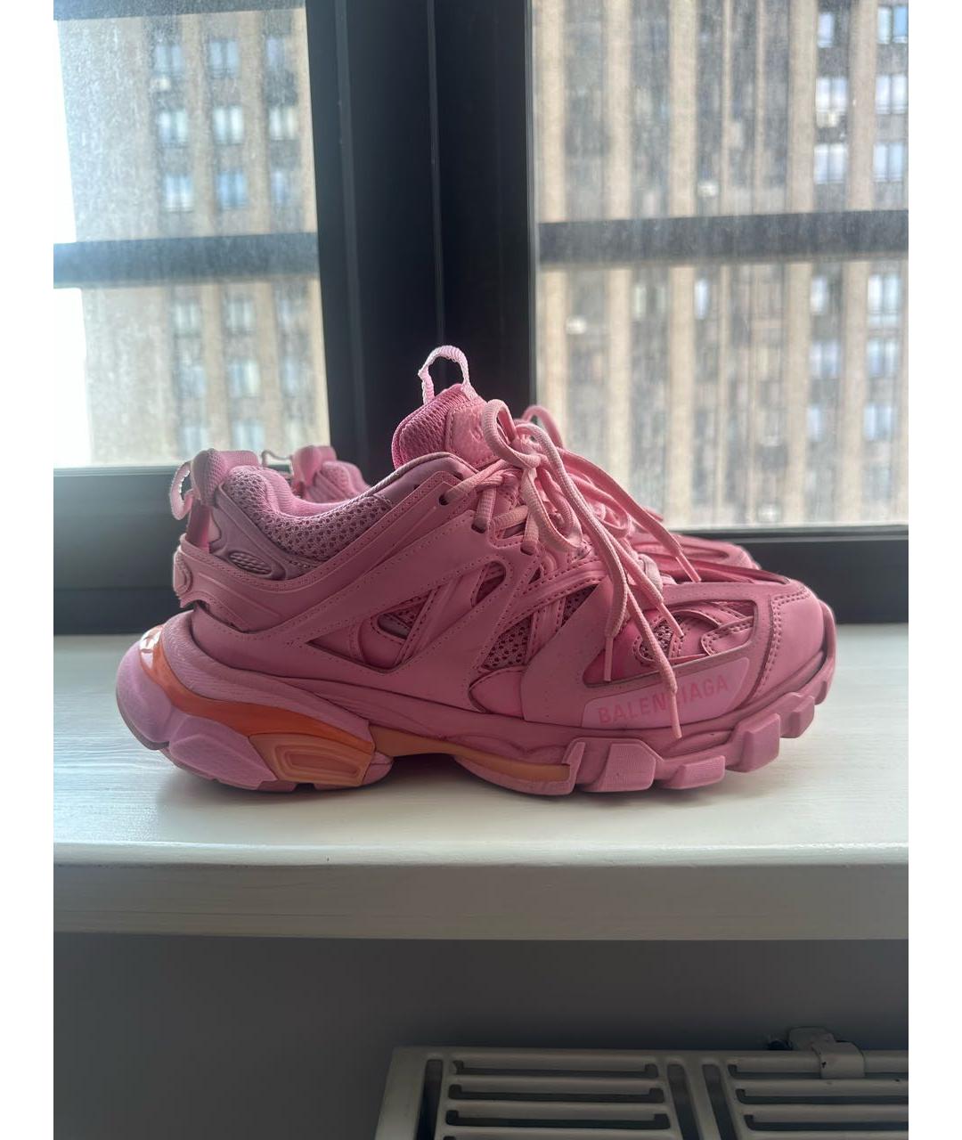 BALENCIAGA Розовые текстильные кроссовки, фото 5