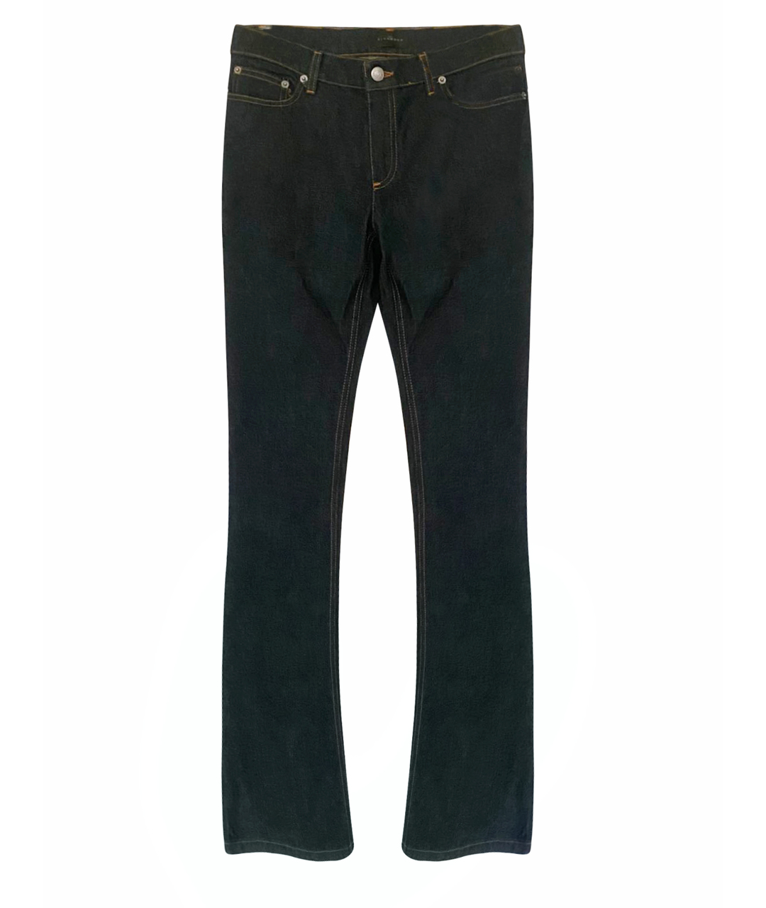 JOHN RICHMOND Темно-синие хлопко-эластановые джинсы клеш, фото 1