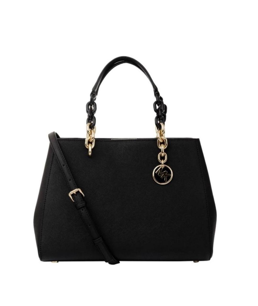 MICHAEL KORS Черная кожаная сумка через плечо, фото 1