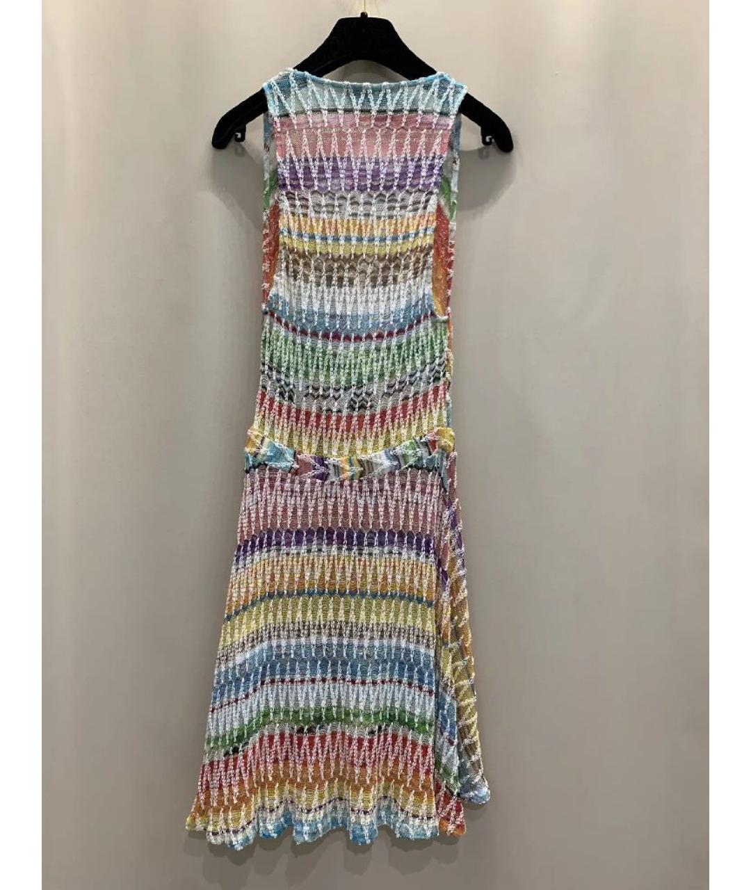 MISSONI Мульти хлопковое коктейльное платье, фото 3