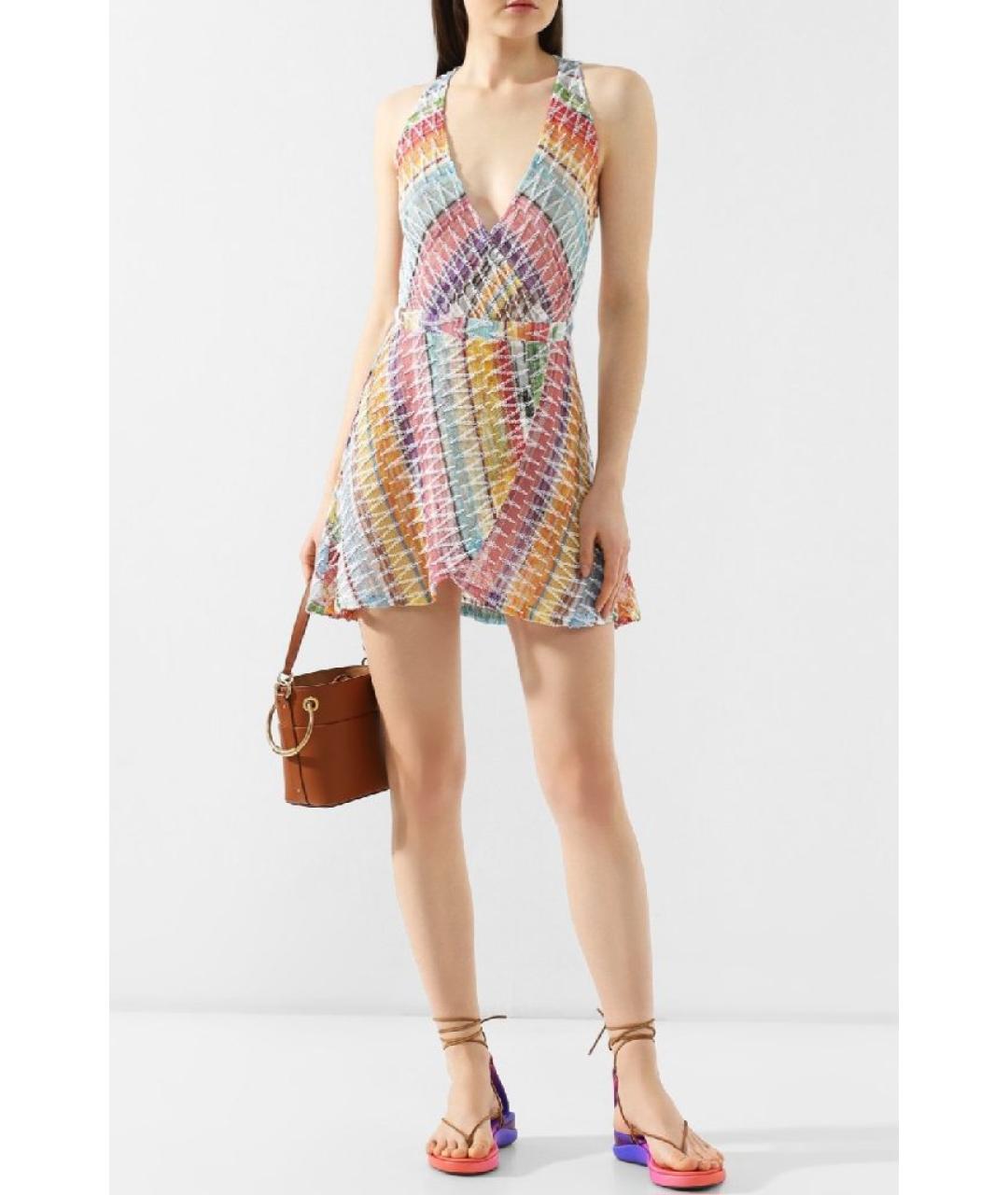 MISSONI Мульти хлопковое коктейльное платье, фото 8