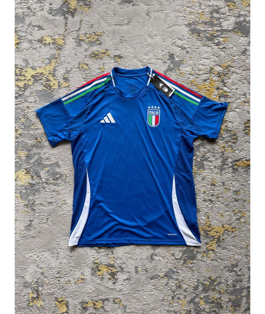 ADIDAS Синяя синтетическая футболка, фото 2