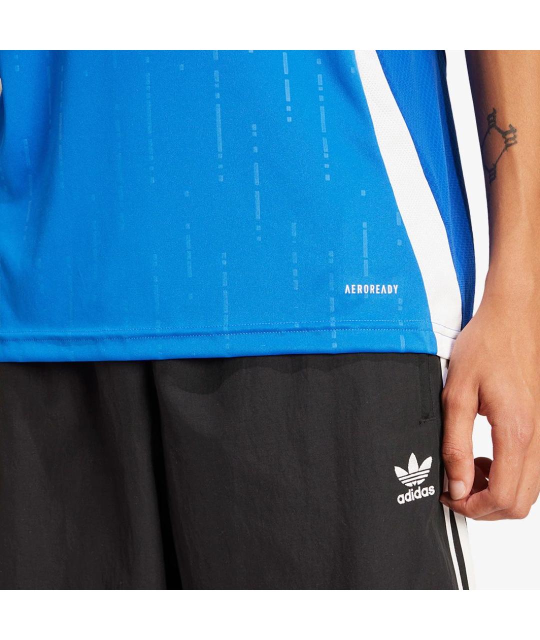 ADIDAS Синяя синтетическая футболка, фото 5