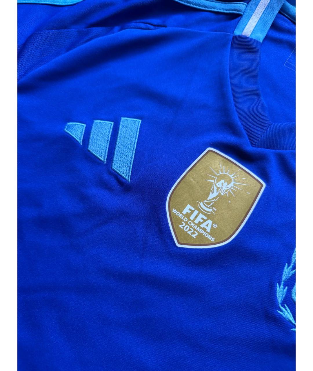 ADIDAS Синяя синтетическая футболка, фото 5