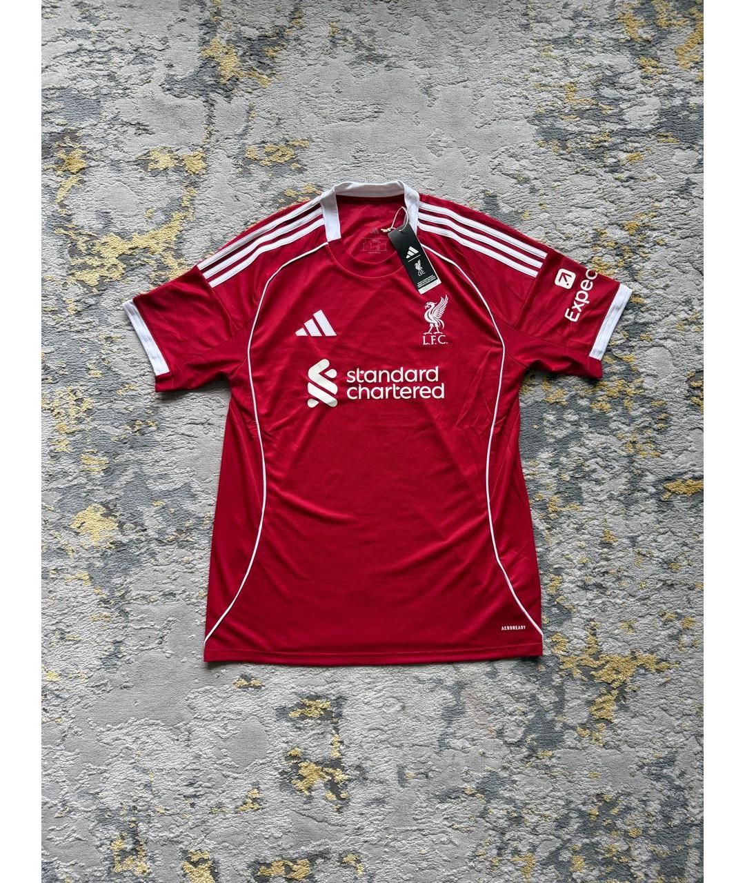 ADIDAS Красная синтетическая футболка, фото 2