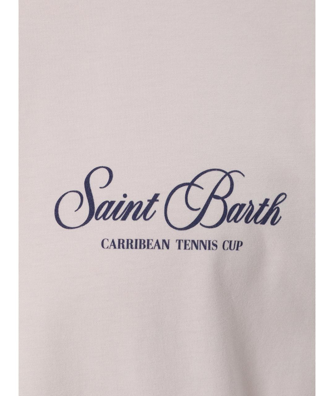 MC2 SAINT BARTH Белая хлопко-эластановая футболка, фото 5