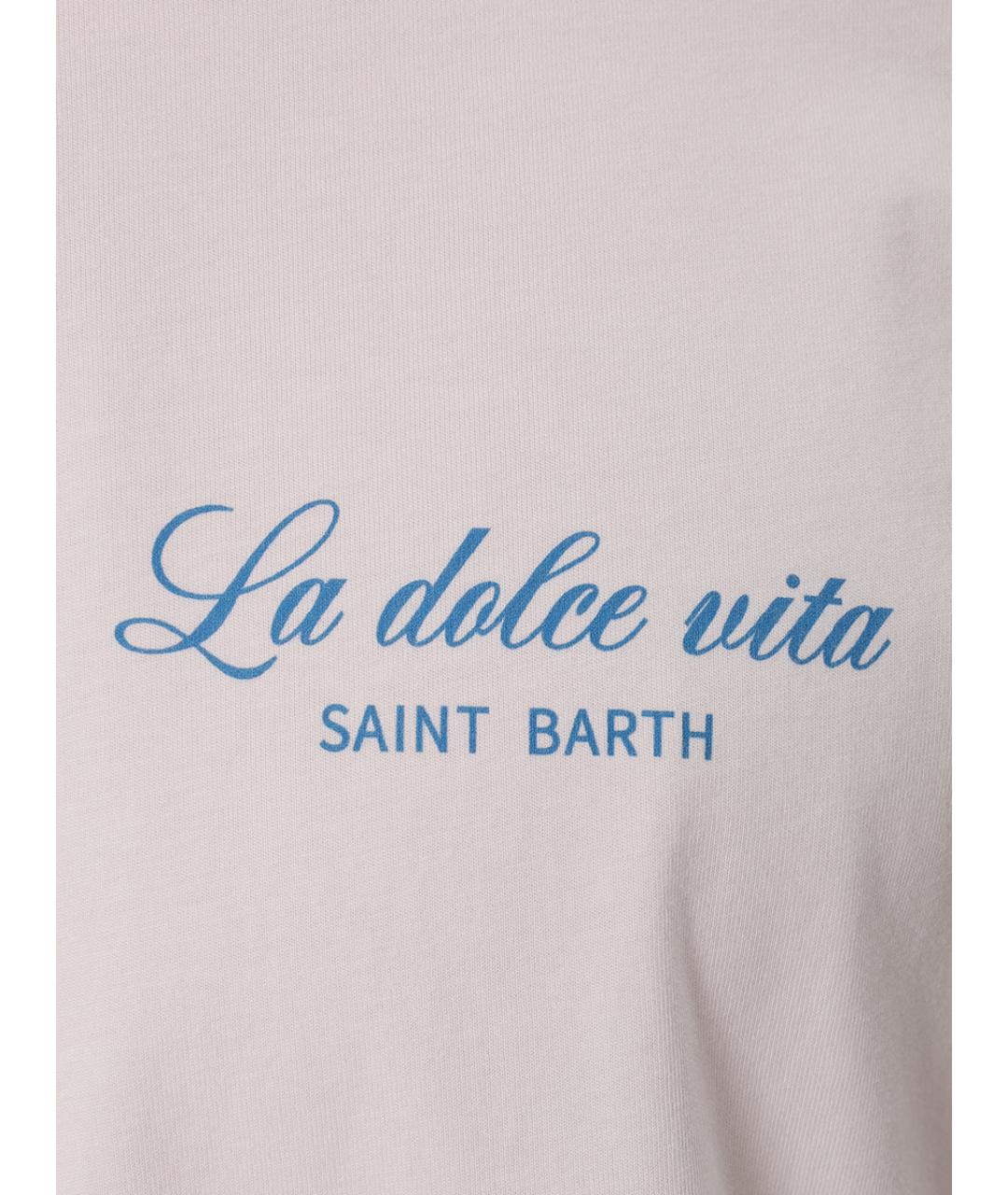 MC2 SAINT BARTH Белая хлопко-эластановая футболка, фото 6
