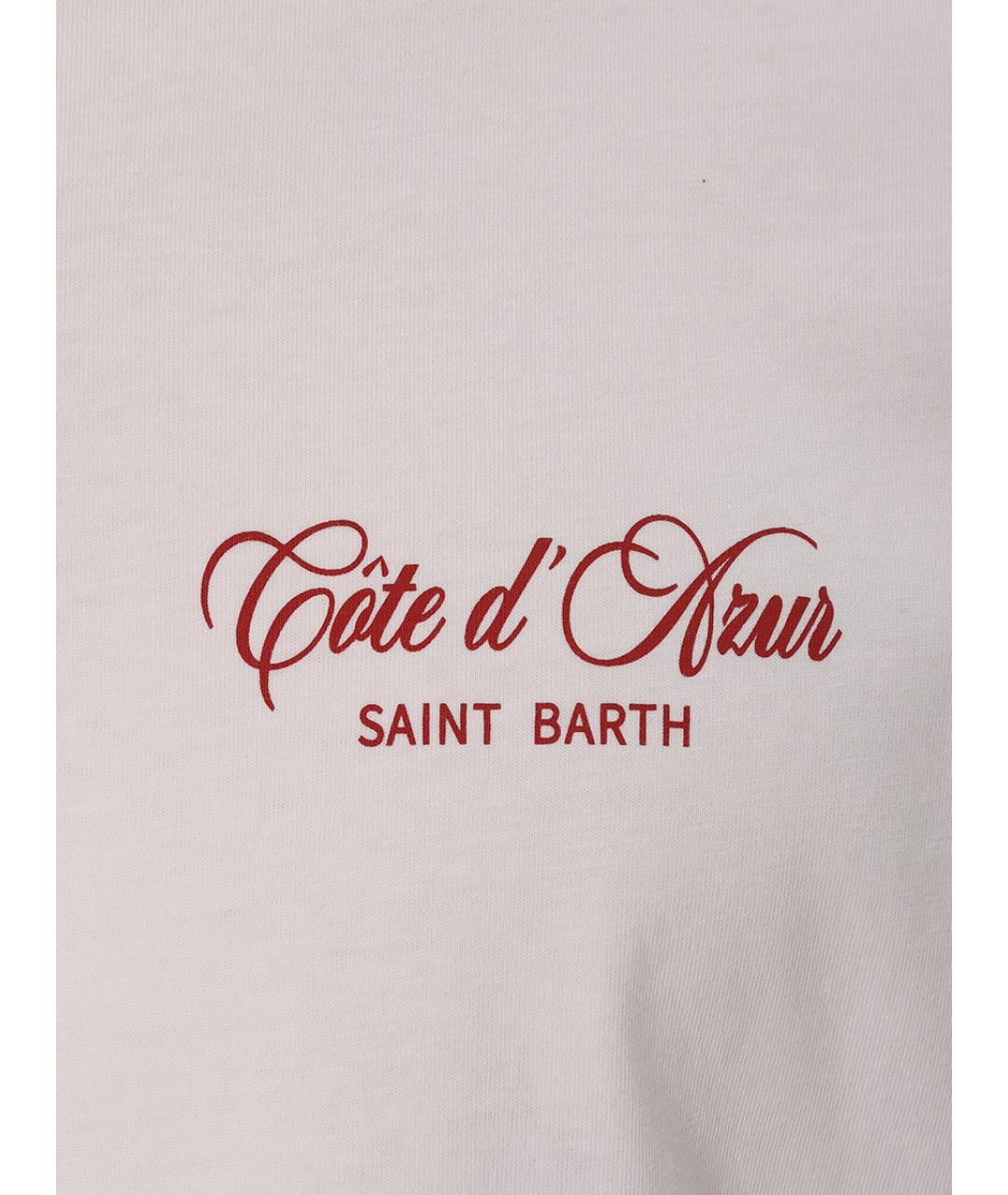 MC2 SAINT BARTH Белая хлопко-эластановая футболка, фото 6