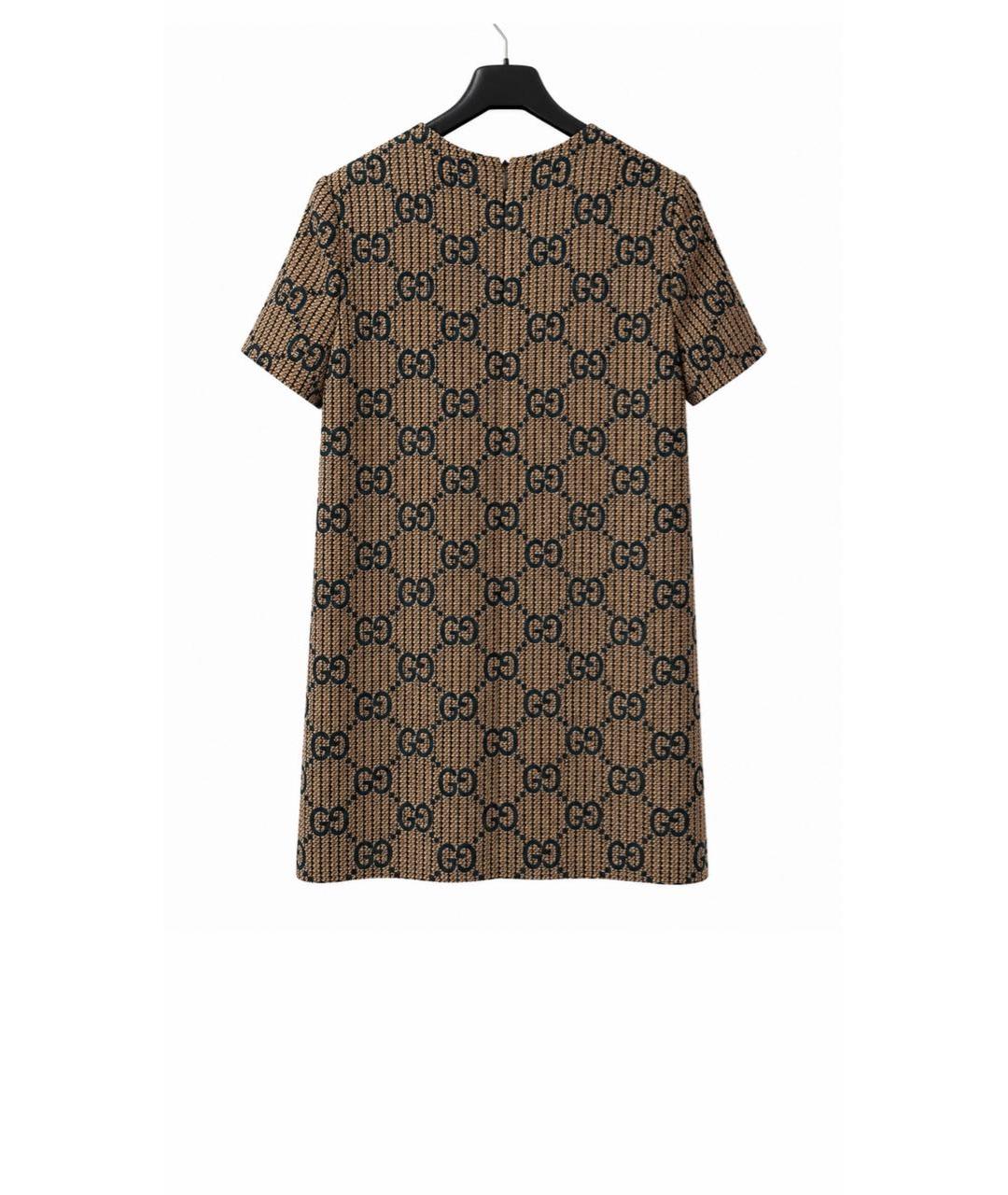 GUCCI Коричневое твидовое коктейльное платье, фото 2