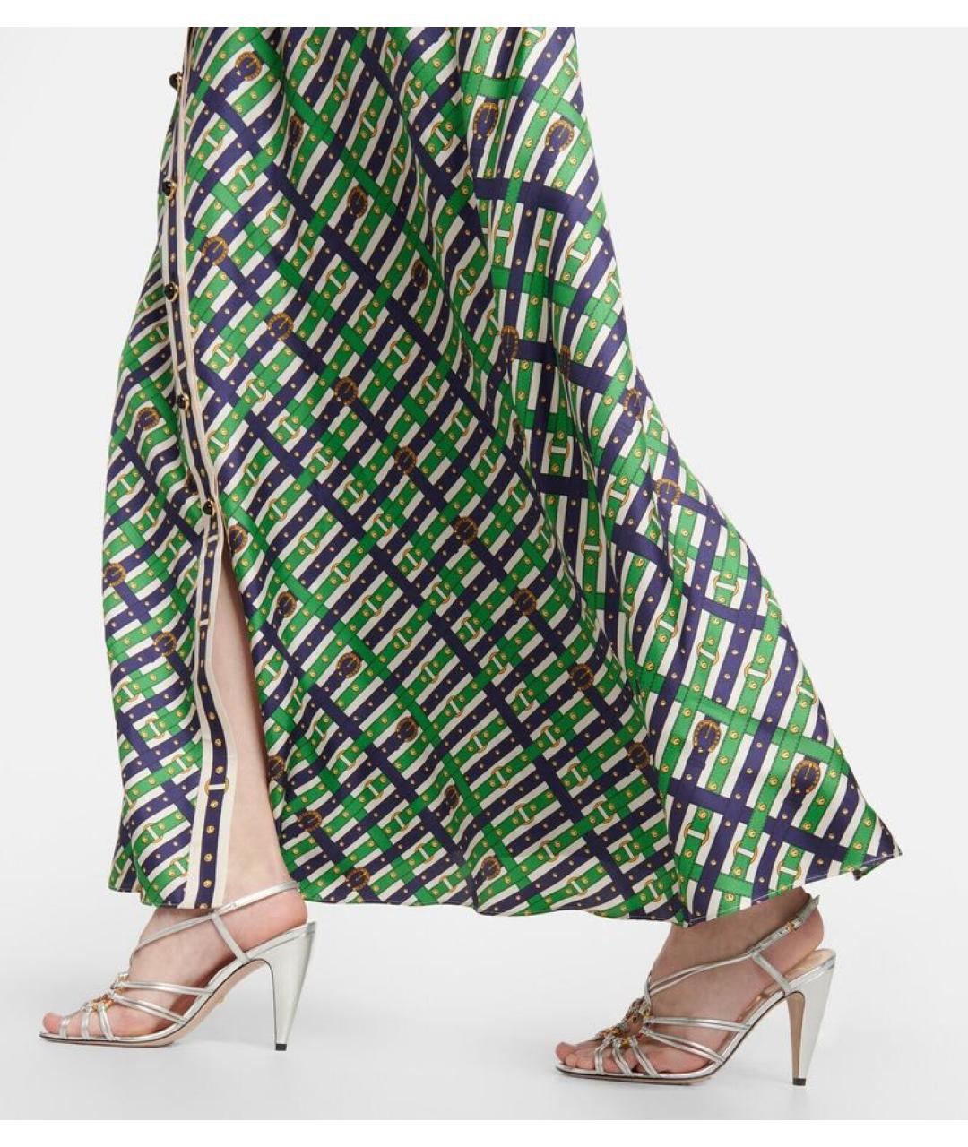GUCCI Зеленое шелковое вечернее платье, фото 5