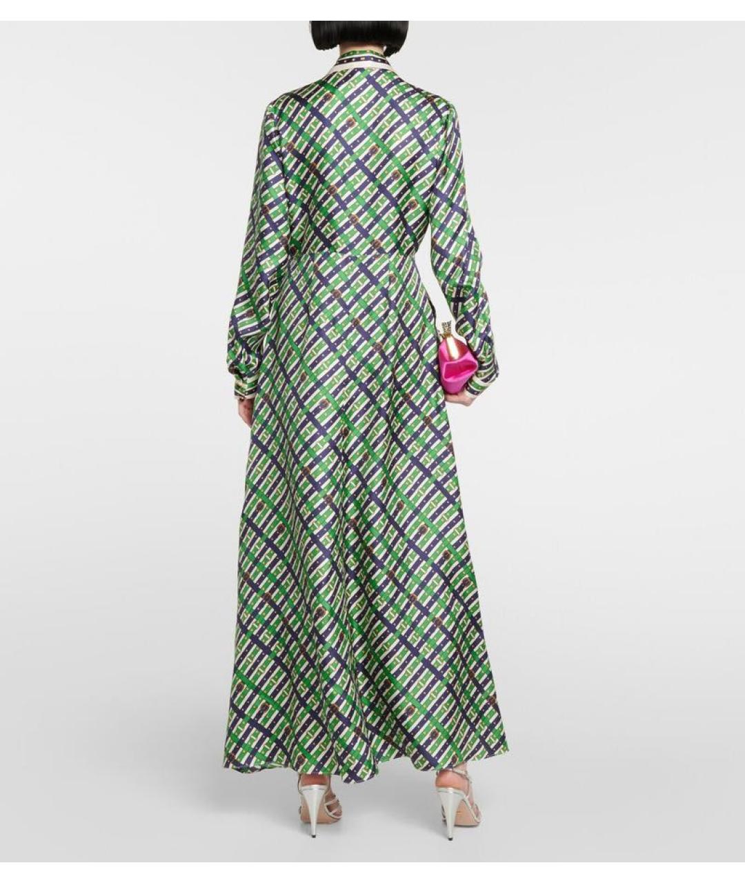 GUCCI Зеленое шелковое вечернее платье, фото 2