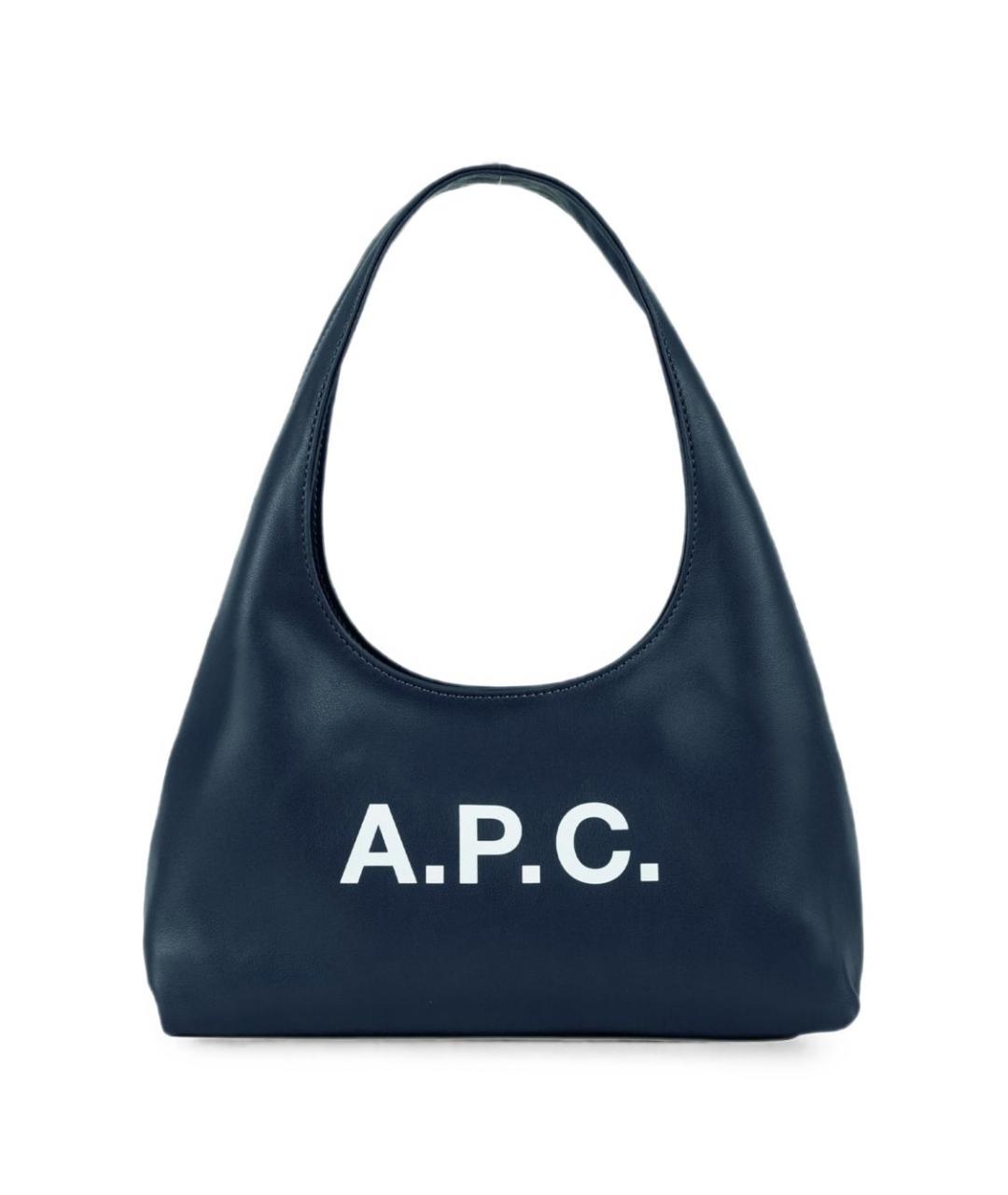 A.P.C. Темно-синяя сумка через плечо из искусственной кожи, фото 1