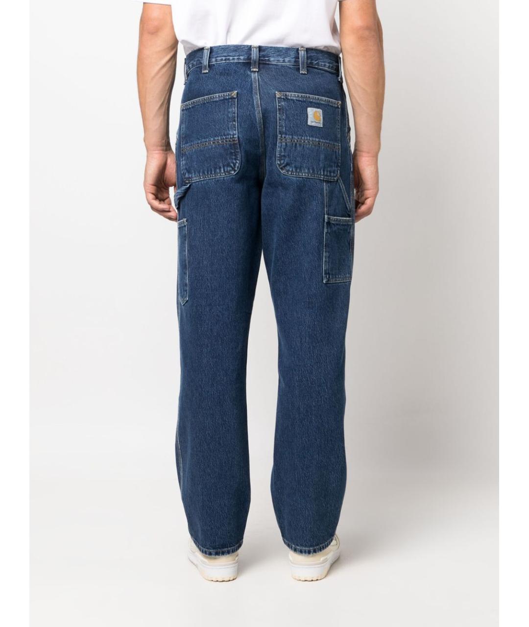 CARHARTT WIP Синие хлопковые прямые джинсы, фото 2