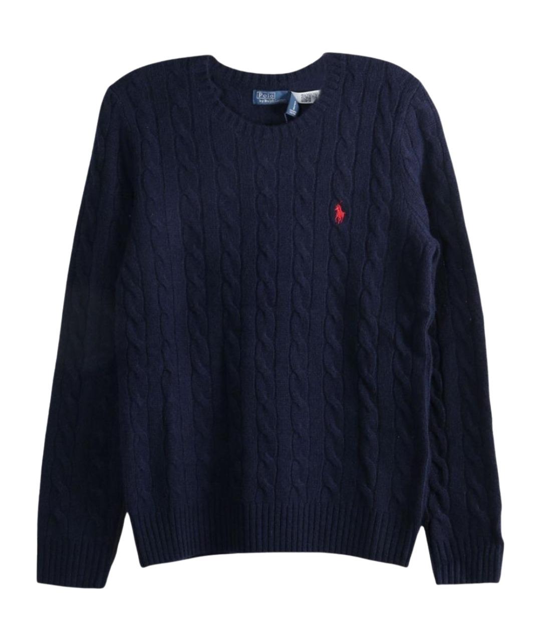 POLO RALPH LAUREN Синий шерстяной джемпер / свитер, фото 1