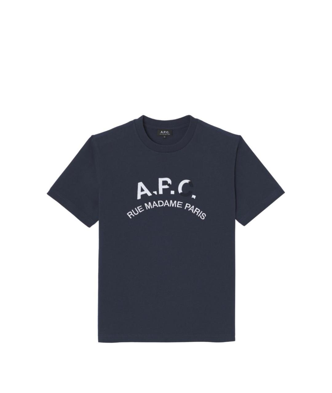 A.P.C. Синяя хлопковая футболка, фото 1