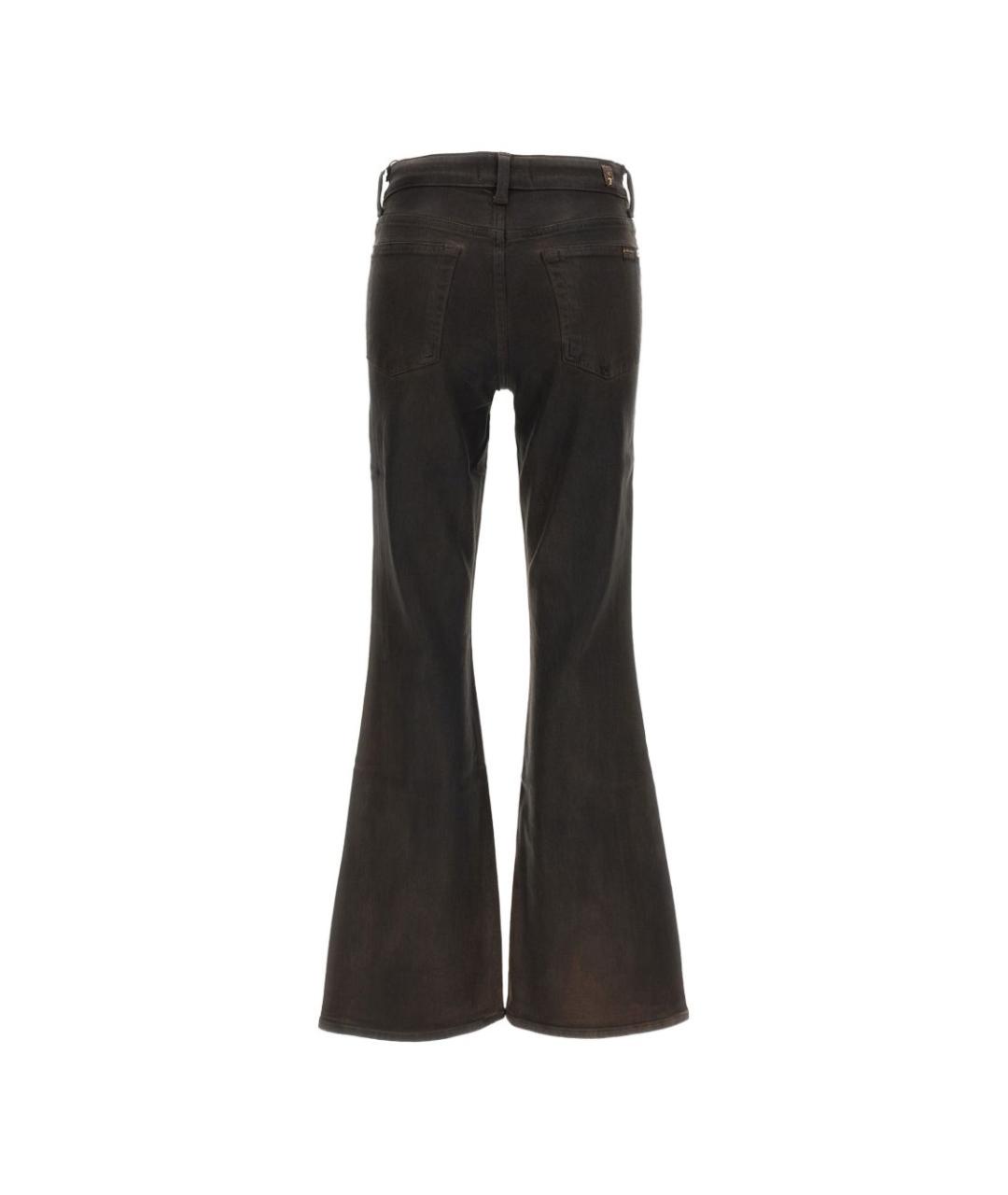 7 FOR ALL MANKIND Коричневые хлопковые джинсы клеш, фото 2