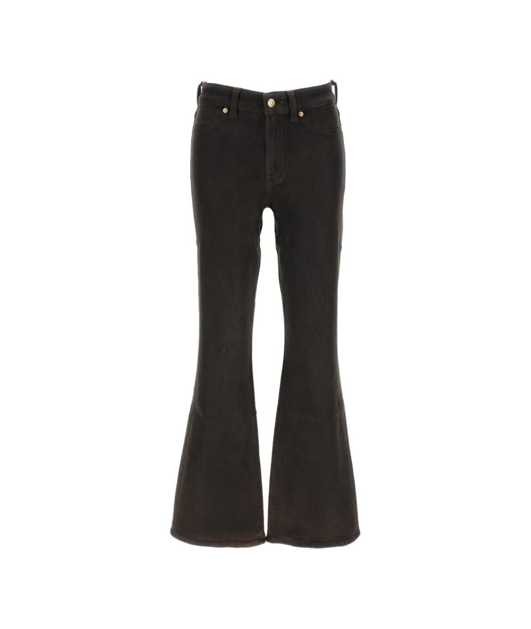 7 FOR ALL MANKIND Коричневые хлопковые джинсы клеш, фото 1