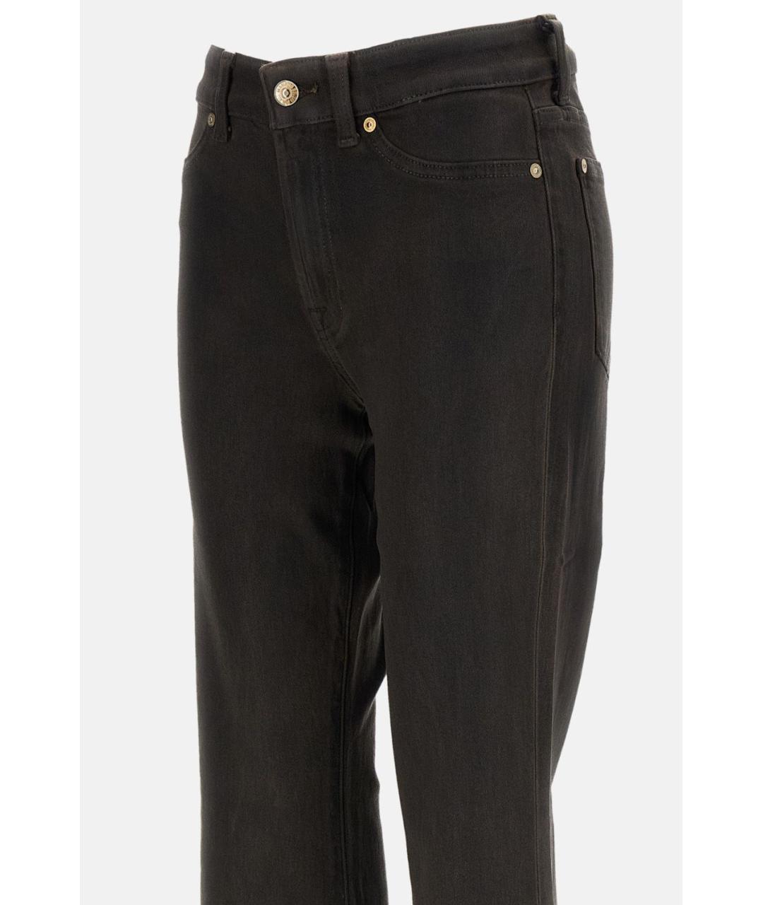 7 FOR ALL MANKIND Коричневые хлопковые джинсы клеш, фото 3